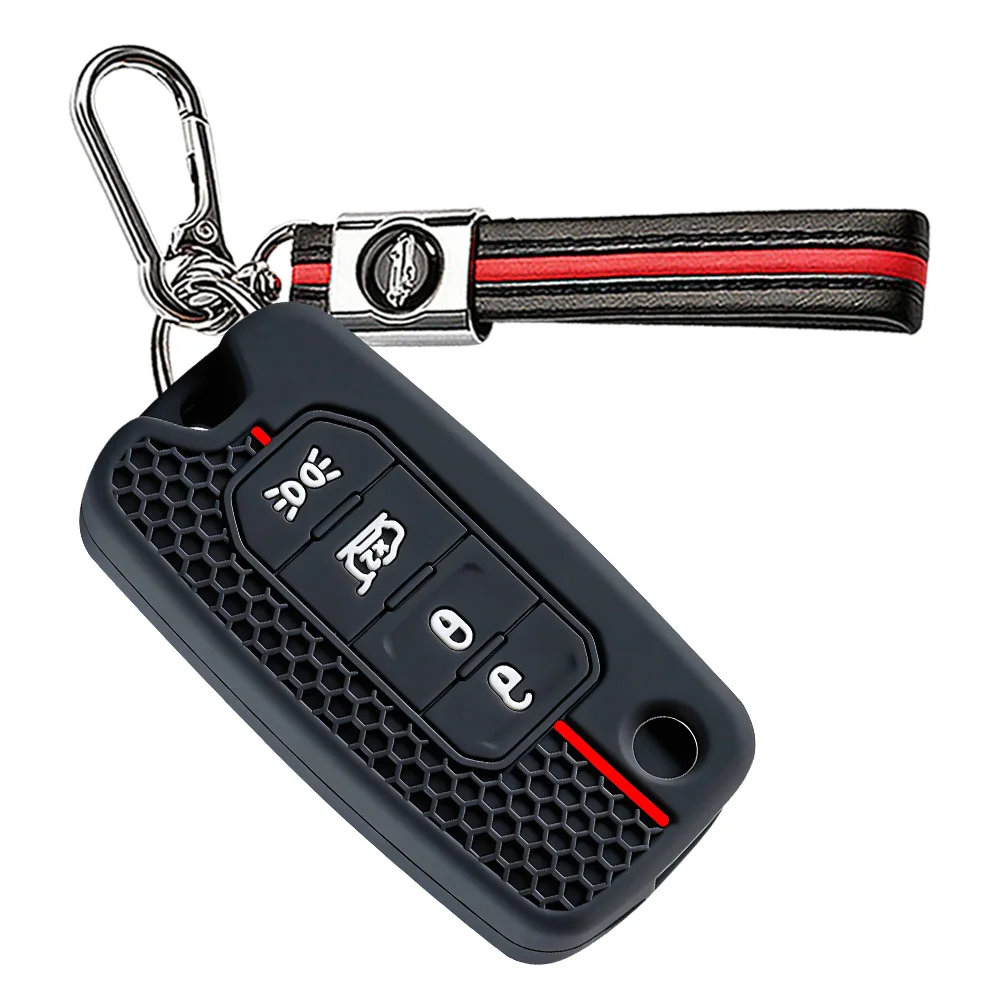 For Jeep Cherokee Compass S Renegade Grand Commander for Dodge Journey Challenger Jcuv Charger for Chrysler 300C Car Key Case