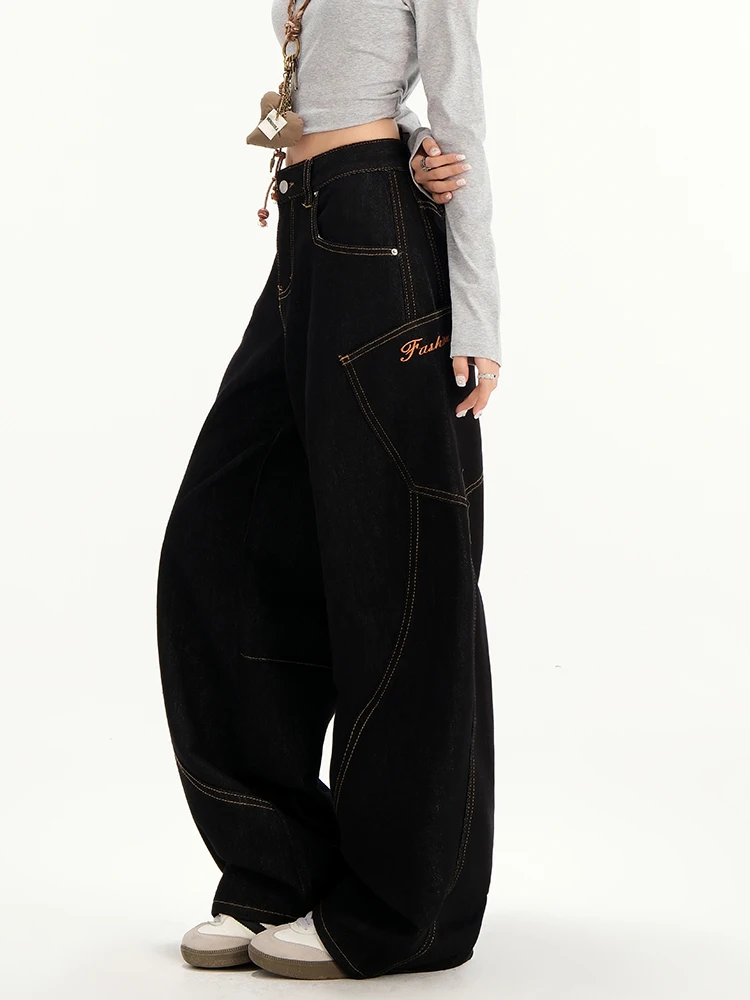 

Bla Balloon Pants American Sle Knife Denim Wide Leg Lantern Pants Slimming Pear Body ape Scythe Pants Spring Fai...