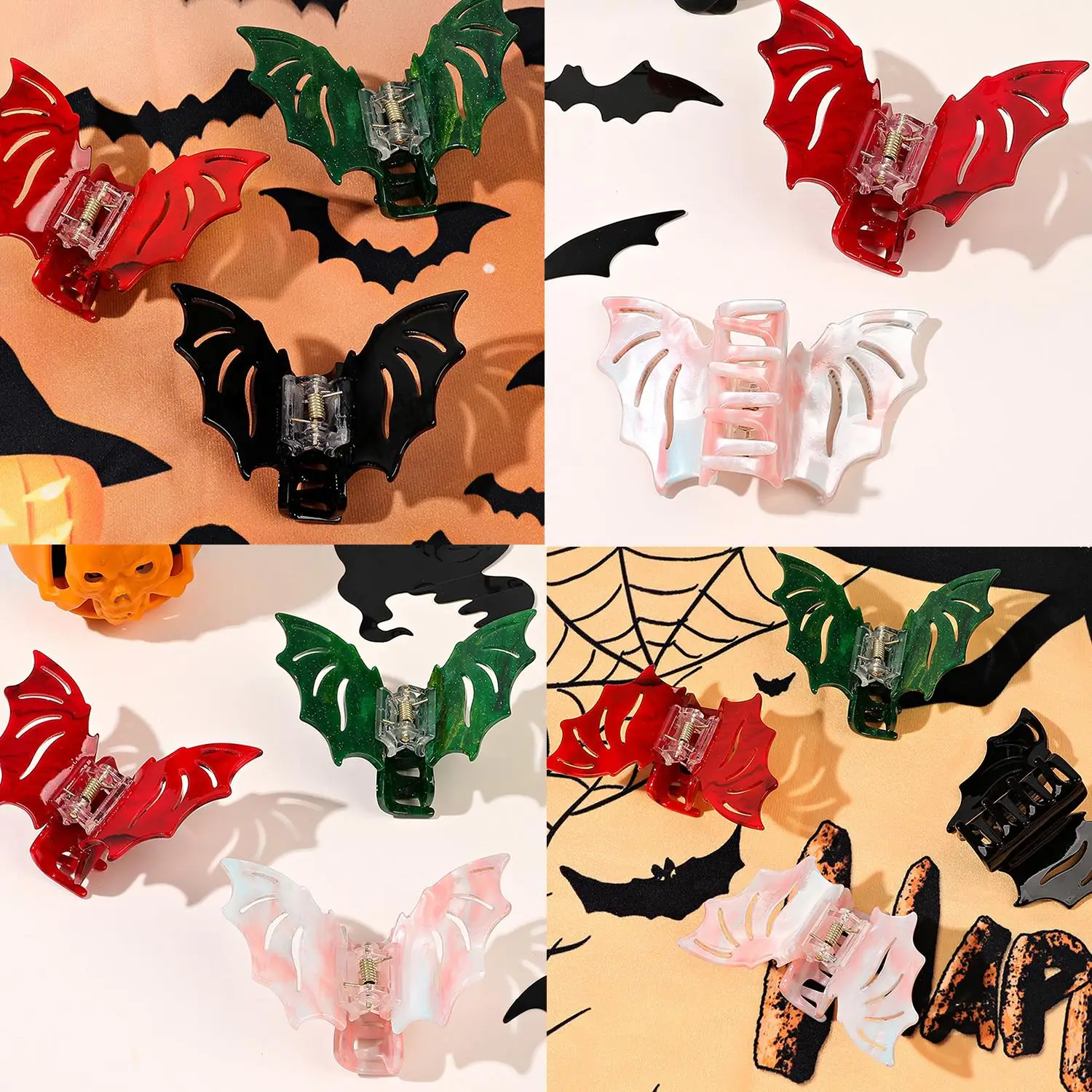 

Halloween Bat Shape Hair Clip Gothic Hair Claw Festival Party Hair Claws Women Girls Fashion Hair Grab Hair Accessories