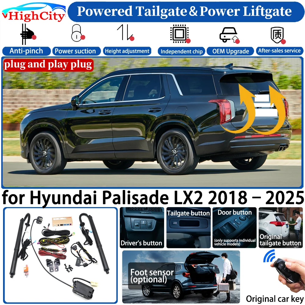 for Hyundai Palisade LX2 2018–2025 Car Automatic Smart Powered Tailgate Power Liftgate System Intelligent Strut Trunk Lift Kit
