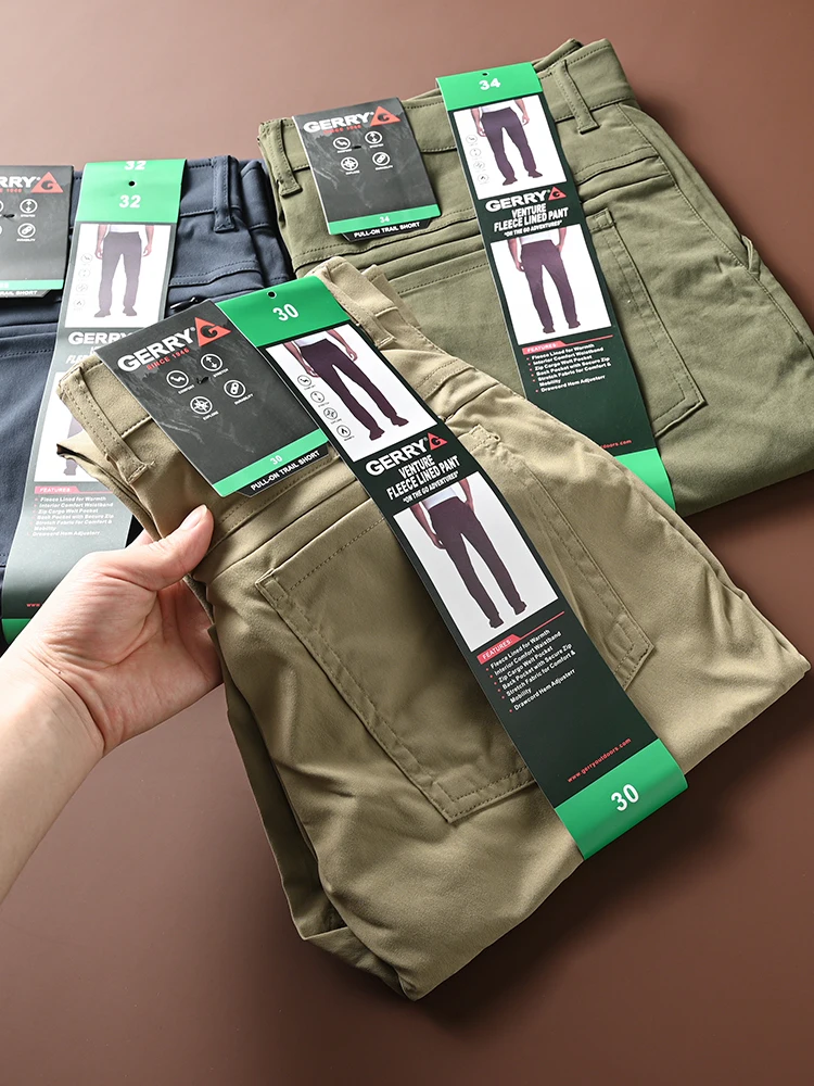 Outdoor Men's Casual Pants Spring Summer Commute Style Four-Way Elastic Loose Straight Leg Long Trousers Comfortable Fit