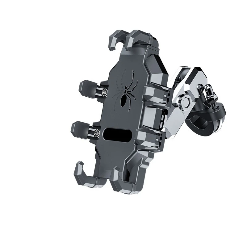 

Shockproof Mobile Phone Stand Aluminum Handlebar Rearview Mirror Mount for 4.7-7.2 Inch Anti-Vibration Motorcycle Phone Holder