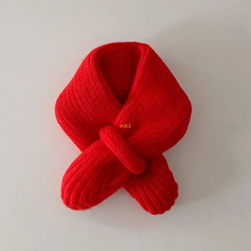 Moderne Kinder Wolle Schal Fester Farbschal Herbst Winter Mode Accessoires