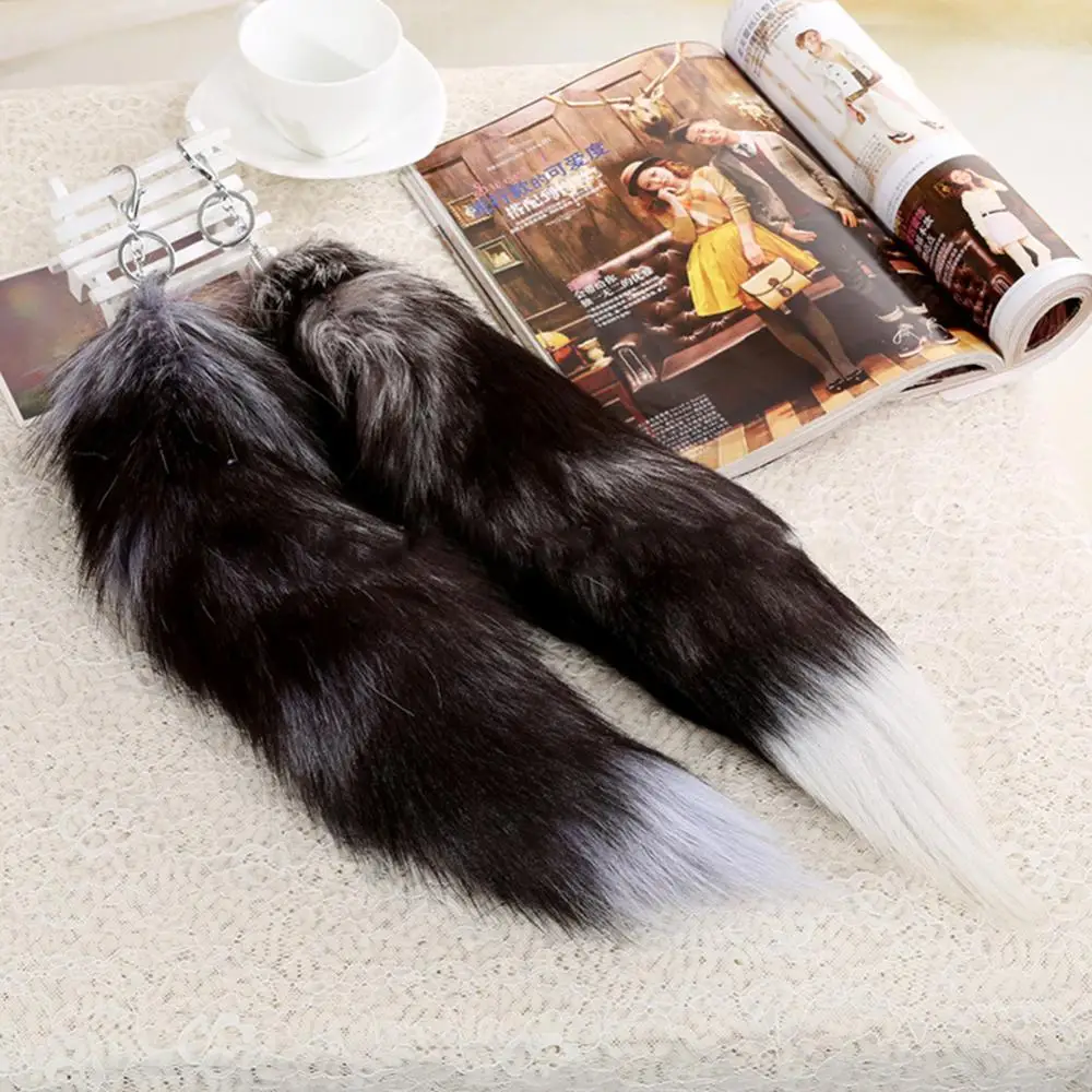 Gift Fox Fur Tail Keyring Key Chain Tassel Bag Handbag Pendant Purse Accessory Bags Charm Keys Holder Car Keychain Accessories