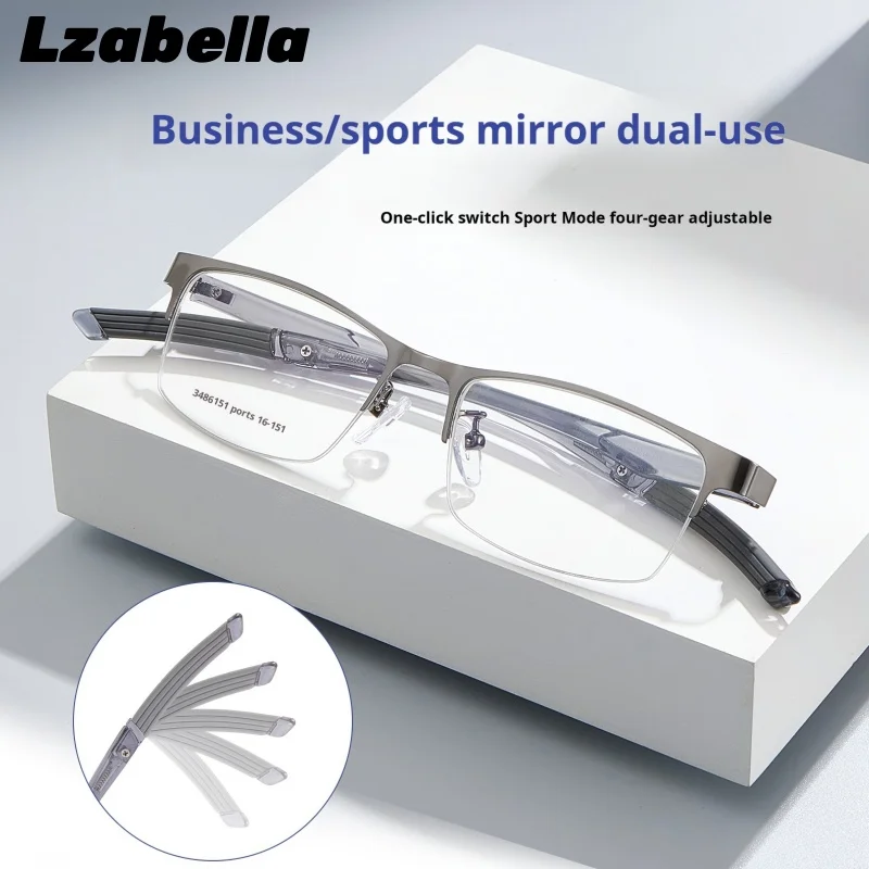 

Fashion Men's Sports Glasses Frames Progressive Blue Light Protection Custom Square Adjustable Temples Women's Eyeglasses 34861
