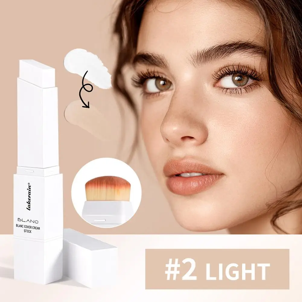 Color Changing White Foundation Concealer Stick Blanca Korean Makeup Base Natural Foundation High Coverage Face Color Corrector