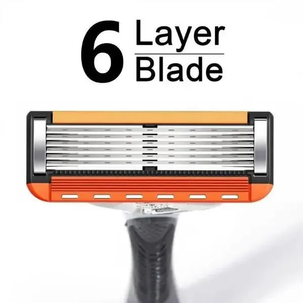 48 Pack Men’s Replacement Razor Blades with Free Razor Handle, Ultra Sharp Stainless Steel Refill Cartridges, Smooth Close Shaving Blades for Face, Head and Full Body Grooming