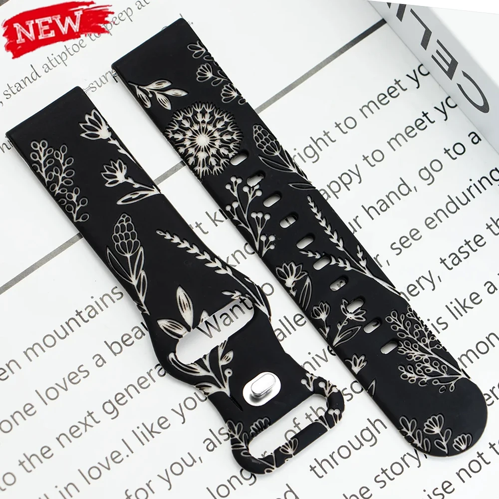 

Женский силиконовый ремешок Pop 20 мм для Samsung Galaxy Watch 7 6 5 4 40 мм 44 мм, ремешок 6Classic 43 47 мм, браслет SmartWatch 5Pro 45 мм Cor