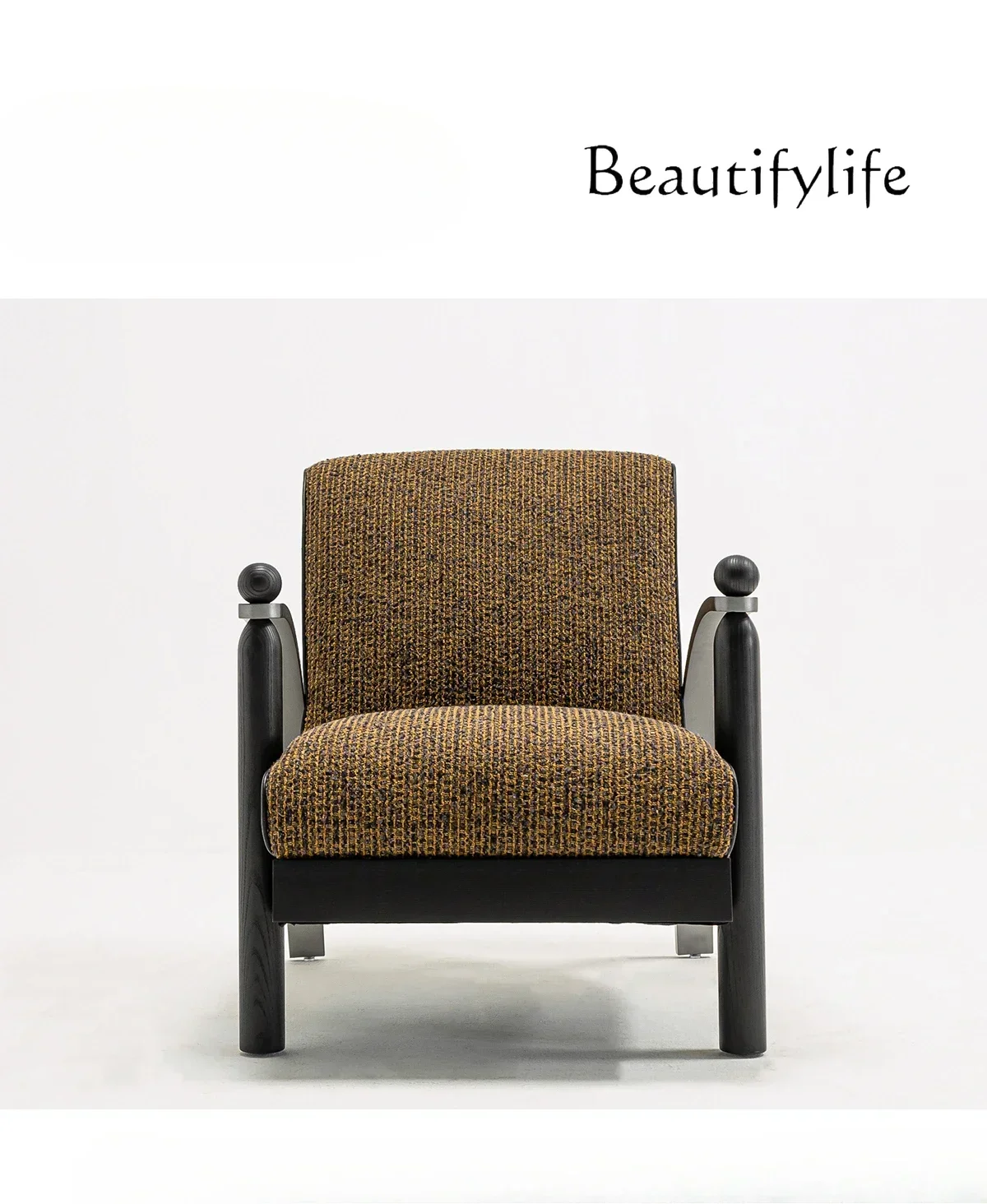 

Modern simple leisure chair medieval single sofa Nordic French retro style high-end light luxury single chair