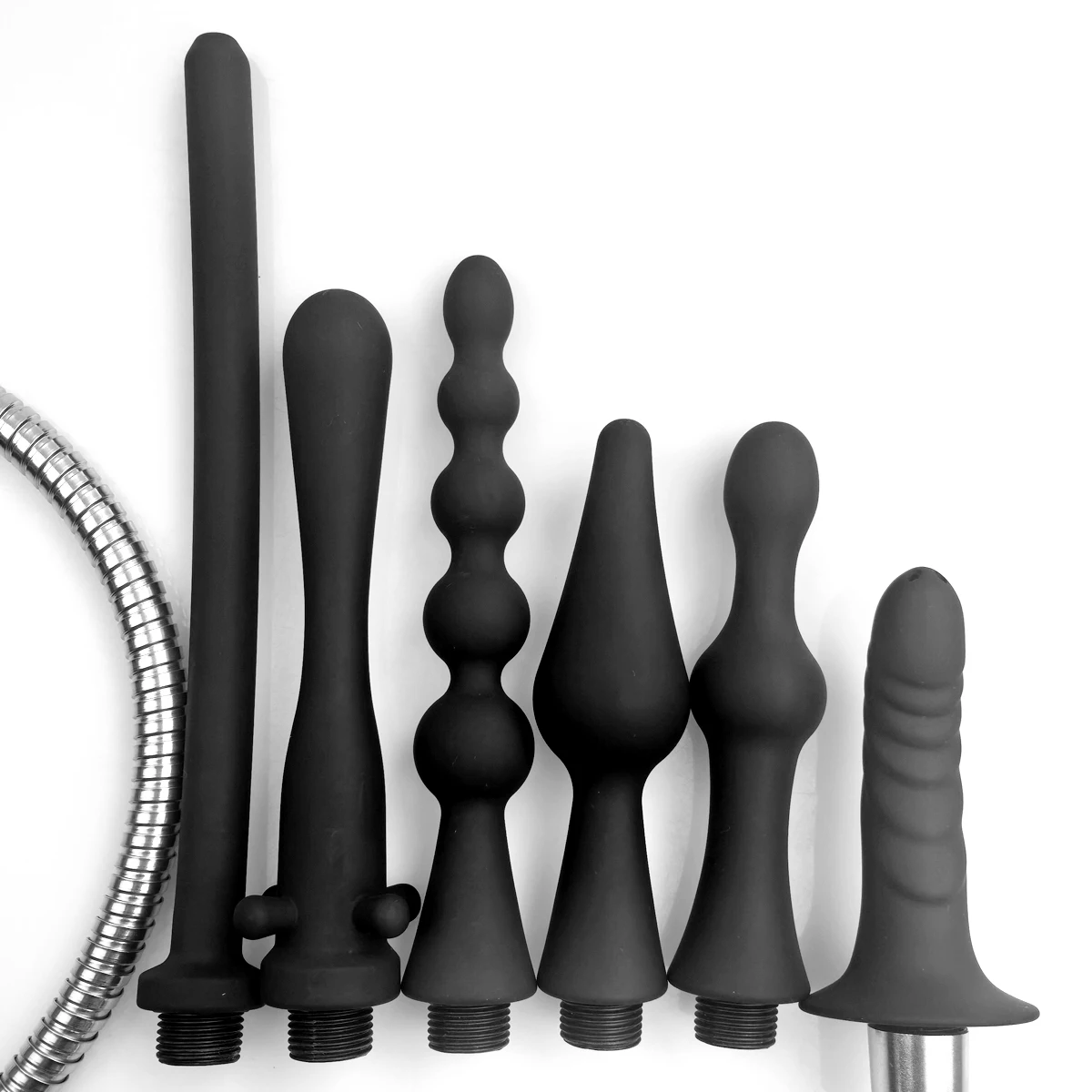 1Pcs, Silicone butt flush, plug-in shower enema, anal dilators, toilet cleaner, adults sex toys, BDSM Bondage, sexual wellness