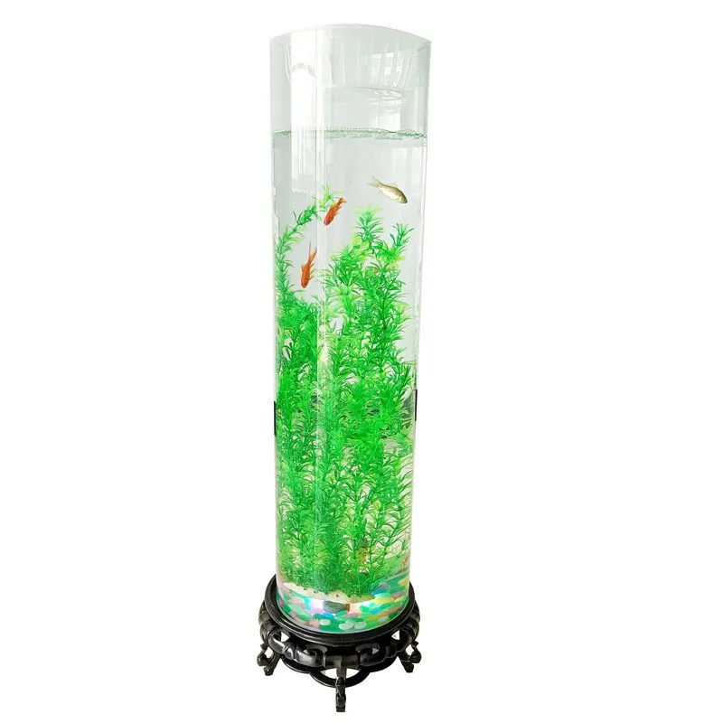 

Cylinder, floor, fish tank, creative, small, vertical, living room, household