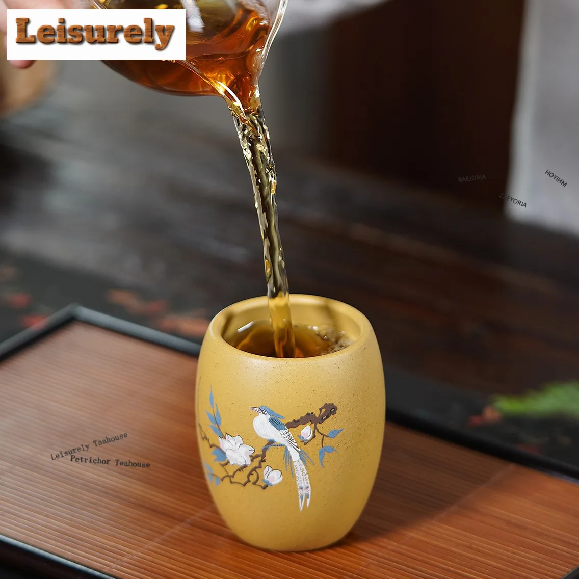 180ml Yixing Purple Clay Bird Fun Teacup Boutique Tea Bowl Jug Tea-tasting Smelling Cup Chazhan Master Cups Teaware Decoration