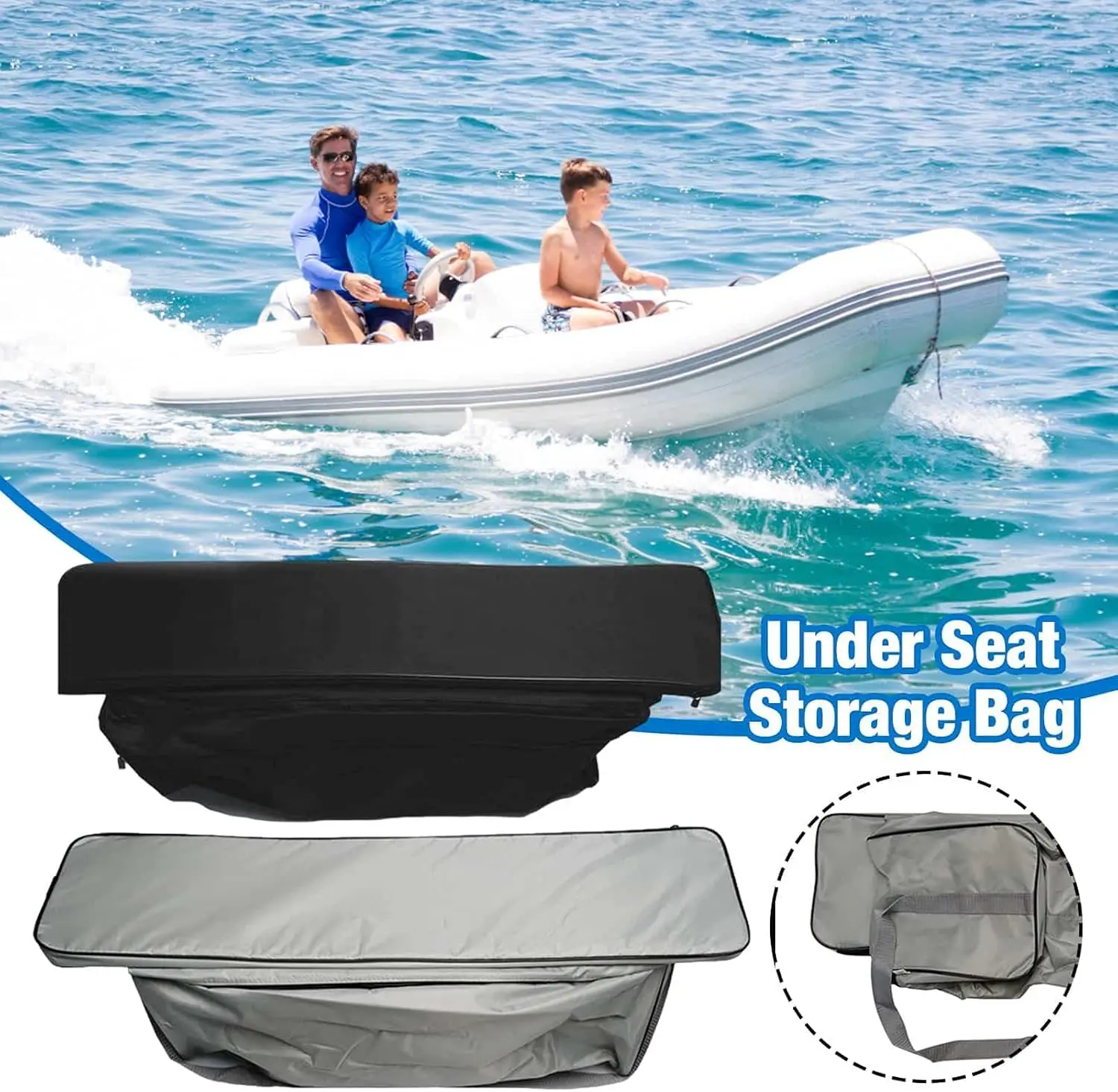 

85/95cm Under Seat Storage Bag Iatable Ship Seat Cushion for Fishing Boat Iatable Boat Rubber Boat Accessories Kayak Storage Bag