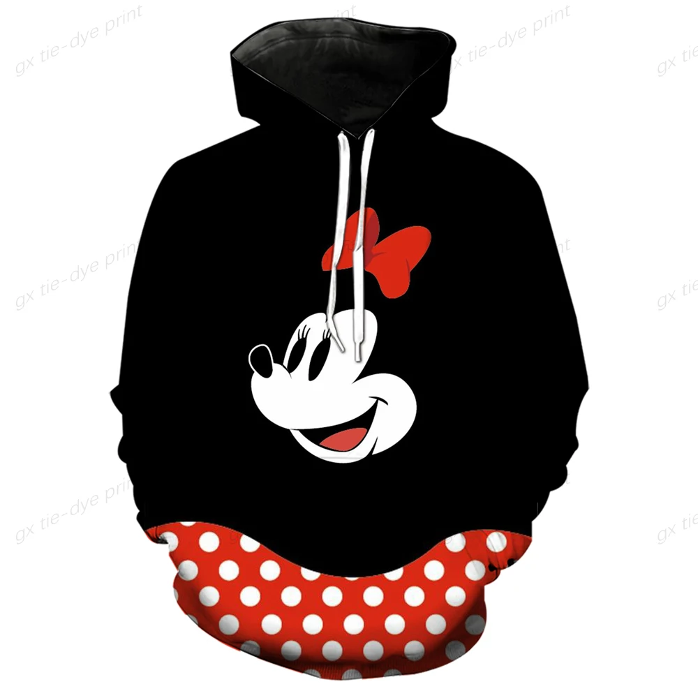 Autumn Mickey Mouse Printed Hoodie Women Fashion Korean Hooded Sweatshirts Woman Y2K Streetwear Loose Hoodies