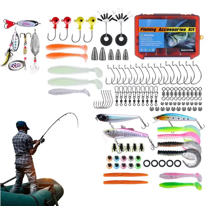 

Fishing Lure Baits Tackle Tackle Box Bass Lure Fishing Kit Soft Fishing Bait Freshwater Fishing Accessories For Trout & Sea