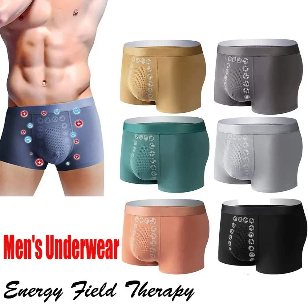 Polyester Fibre Energy Field Therapy Men's Underwear Breathable Long Lasting Magnetic Therapy Men's Underwear Elastic