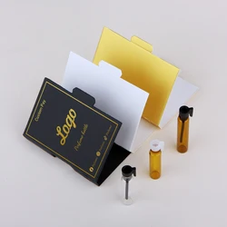 100/200/300Pcs 1ml 2ml Fragrant Bottle With Paper Card Fragrance Sample Tester Bottle Dropper Bottles