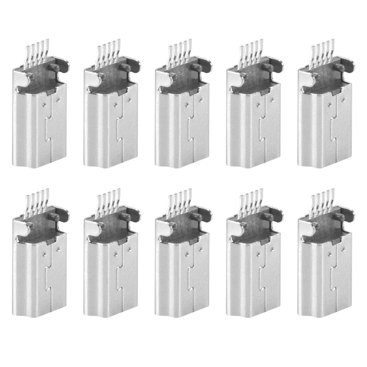 USB Connector10 pieces Mini USB Type B Male 180 Degree 5 Pin SMD SMT for Soldering Jack Connector