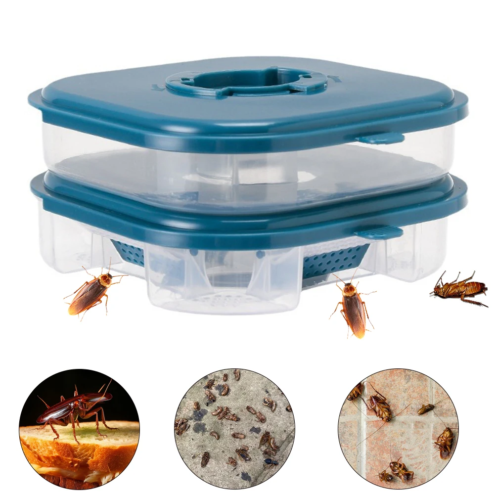 Cockroach Trap Double Layer Roach Trap Reusable Safe Cockroach Killer Indoor Infestation for Outdoor Indoor Home