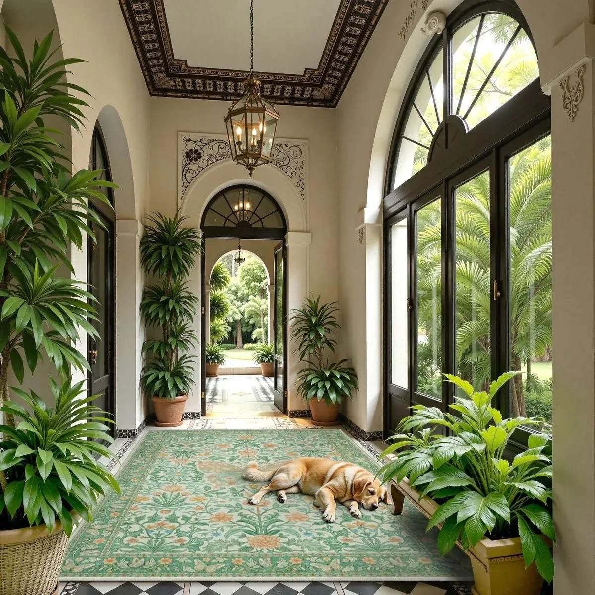 البوهيمي غرفة المعيشة عدم الانزلاق البساط قابل للغسل منطقة كبيرة البساط غرفة نوم الزخرفية البساط خمر الأزهار فراشة حكيم المنطقة الخضراء البساط #1