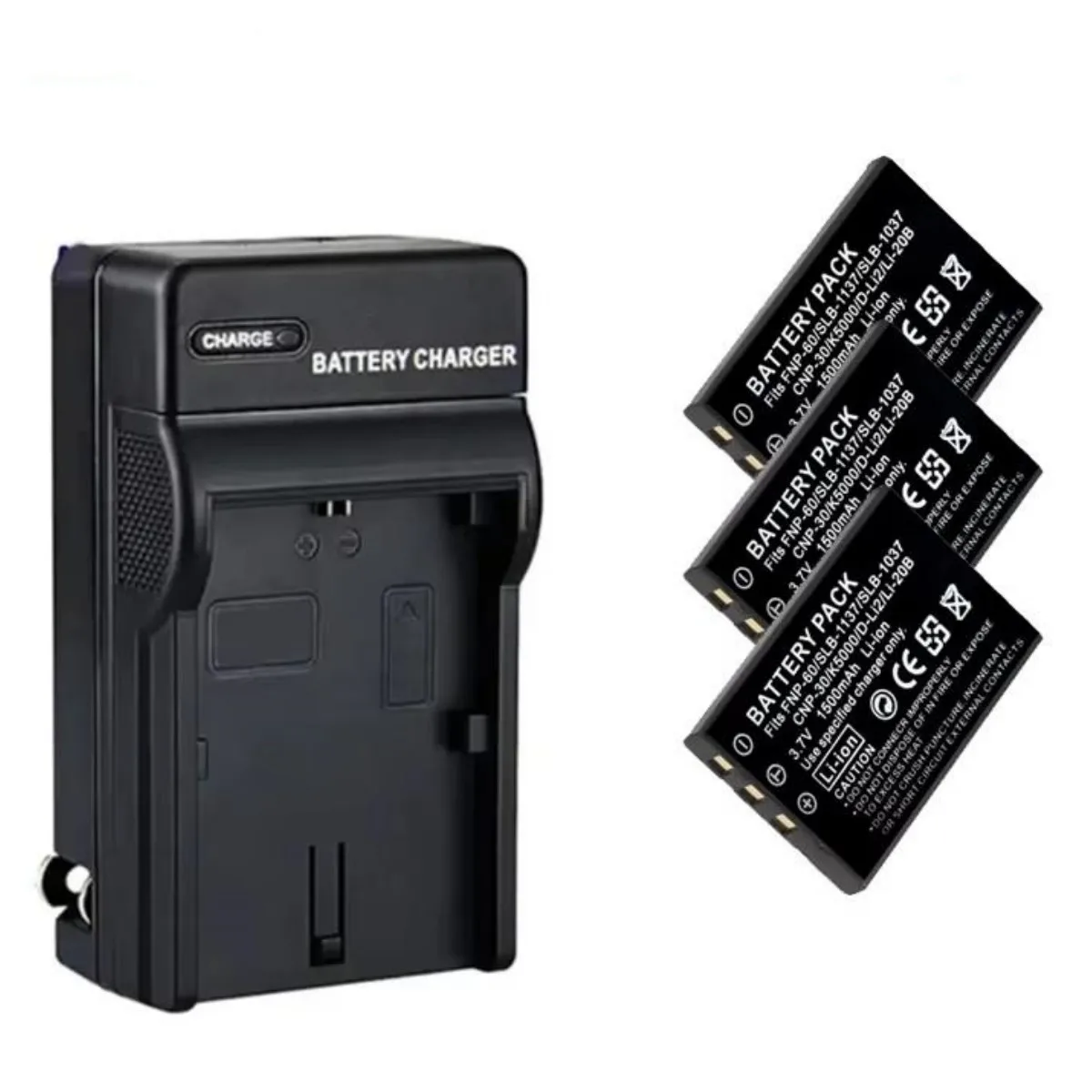 NP-60 NP60 Battery and LED Charger for Fujifilm NP-60 Kodak KLIC-5000 Samsung SLB-1137 Olympus LI-20B FinePix 50i 601 F401