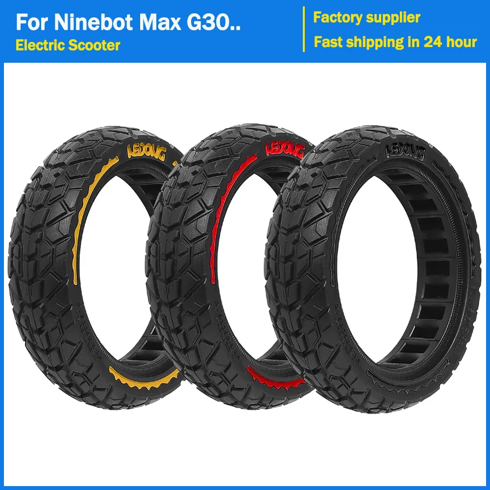 10x2,5 Off-Road 10 Zoll Vollreifen für Ninebot Max G30 G30D G30LP Elektroroller Verschleißfester, pannensicherer 60/70-6,5 Reifen