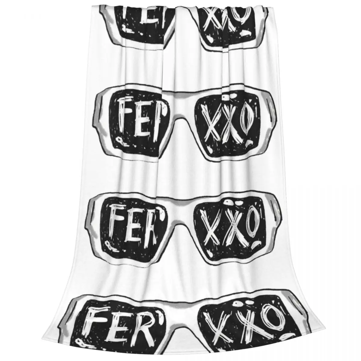 Ferxxo Glasses - Feid Logo Classic Sticker Blanket Flannel Sofa Throw Blankets For Couch Bedding Outdoor Throws Bedspread Quilt