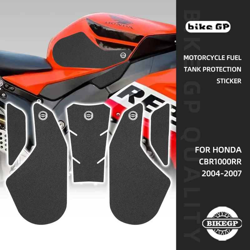 

Наклейки на бак мотоцикла для HONDA CBR1000RR 2004-2007, резиновый устойчивый к царапинам защитный чехол, матовая текстурная наклейка