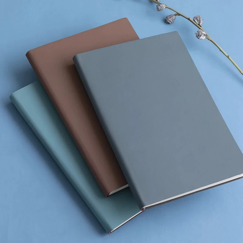 Caderno A5 de Couro PU com Capa Mole, Diário à Prova d'Água para Escrita, Planejador de Viagem Fofo para Escritório e Escola, Presente para Mulheres e Homens