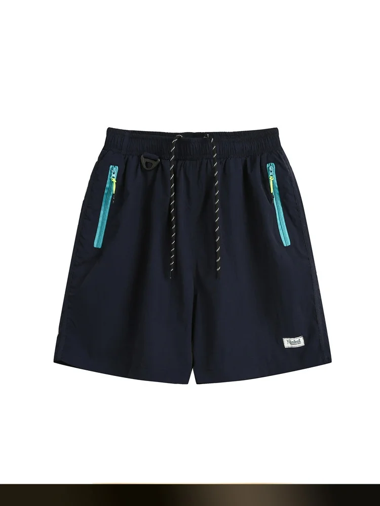 

American Retro Contrast Color Zipper orts Men's Spring Outdoor Lightweight Qui Dry Casual Sports Pants Nylon Fiber