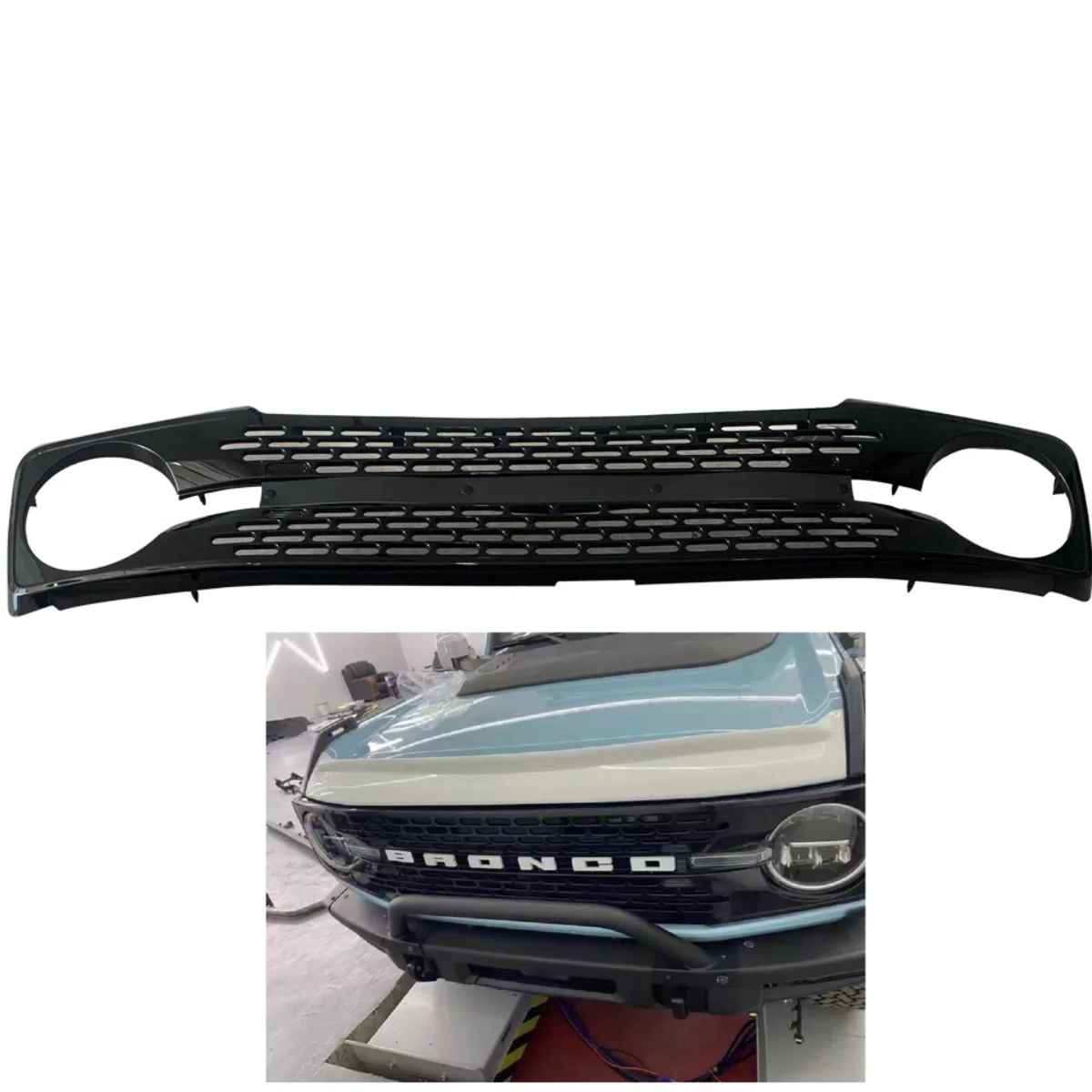 

Lantsun для Ford Передняя черная центральная решетка ABS ford для Braco B1001