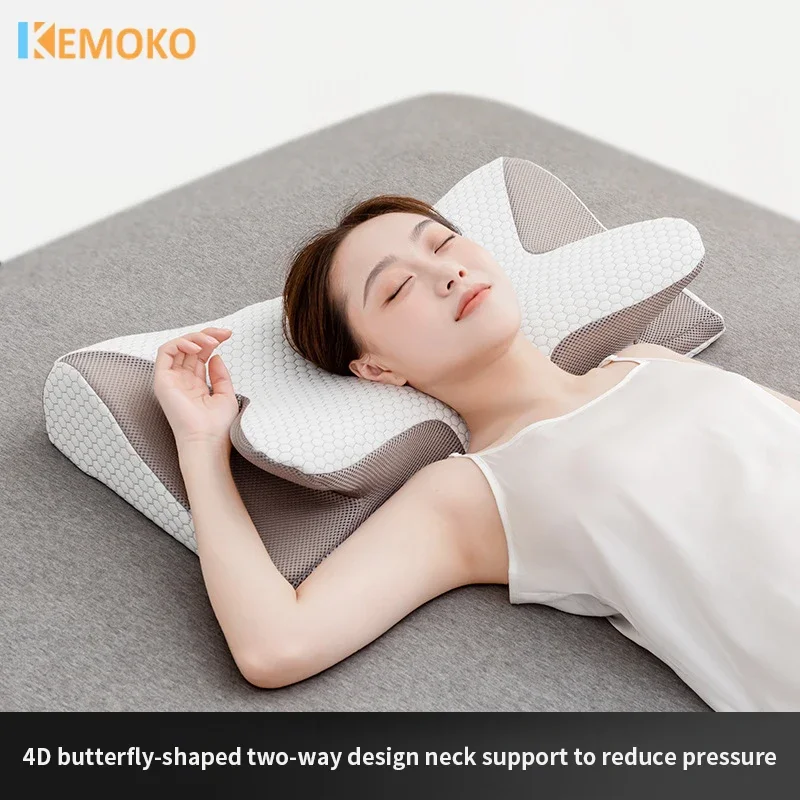 

Neck Healthcare Bed Pillow Butterfly Sleep Memory Pillow Slow Rebound Comfortable Copper Ion Sleep Pillow Cervical Orthopedic