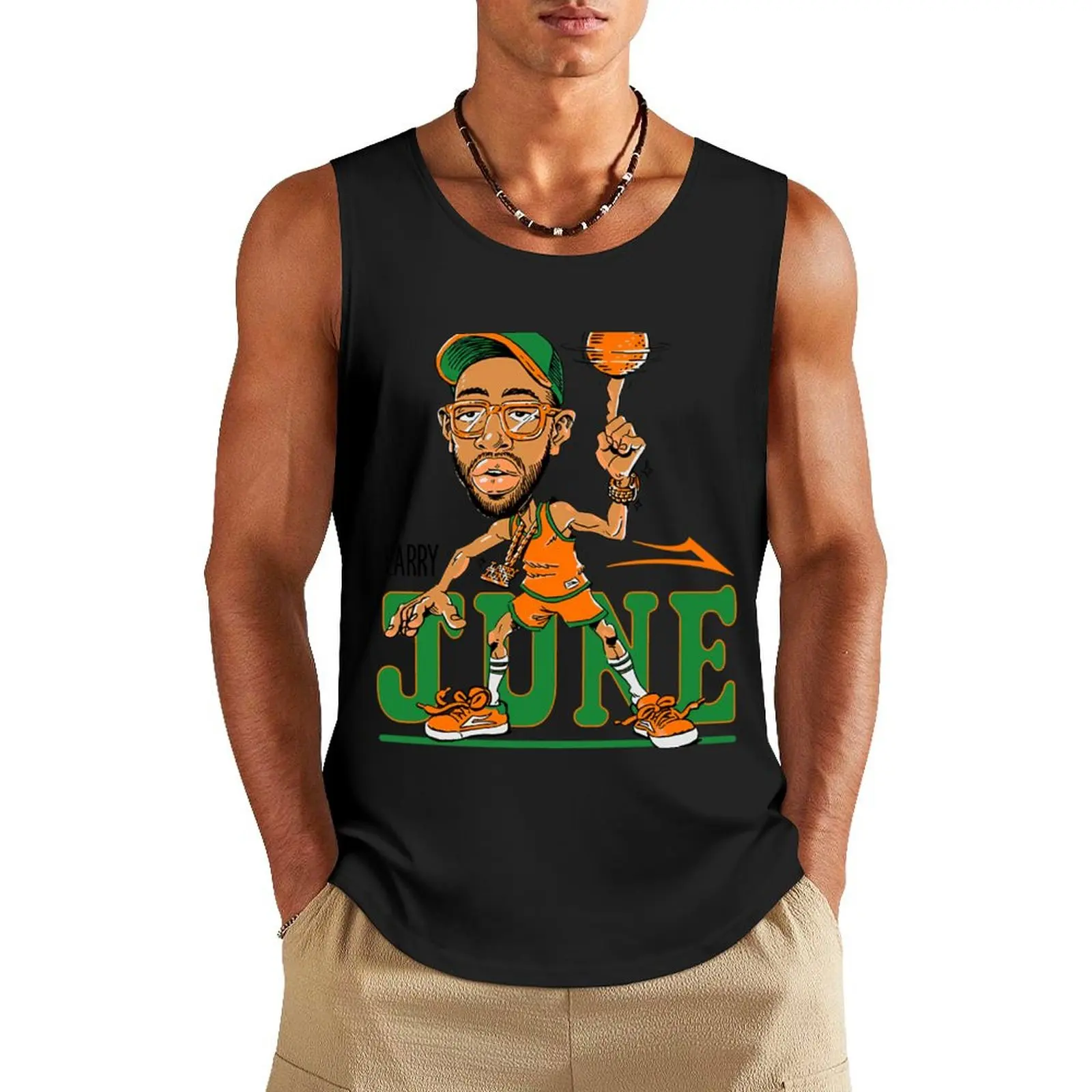 

Larry June Lakai Limited Foo Tank Top t-shirt gym man men clothes sleeveless tshirts for men