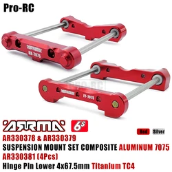 Aluminum 7075 Suspension Mount Set AR330379 AR330381 Pin for ARRMA 1/7 Limitless Mojave 1/8 KRATON OUTCAST TALION TYPHON 6S