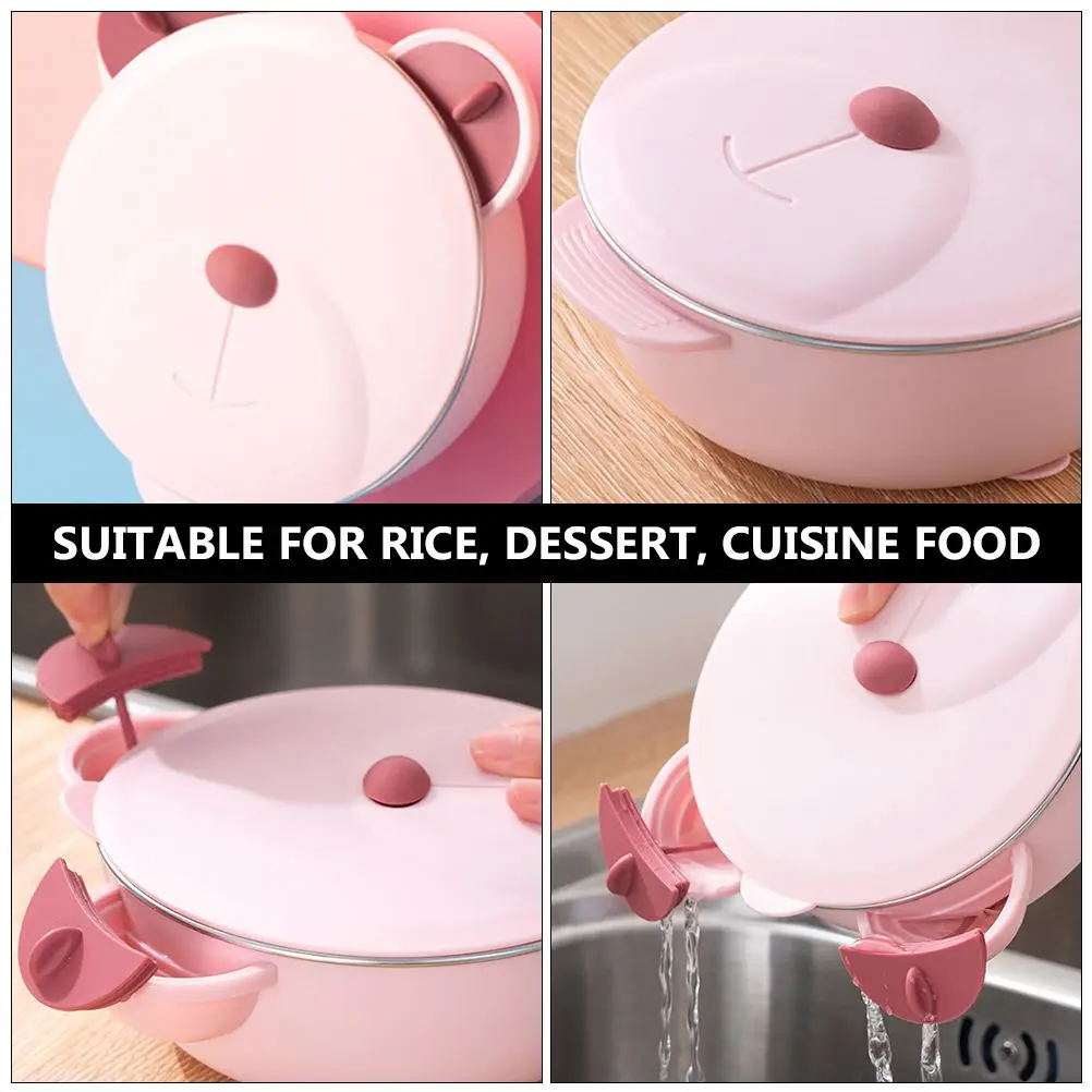 

Insulated Lunch Box Children Tableware Stainless Steel Baby Bowls Divided Food Containers Winter Suction Bowl Eco