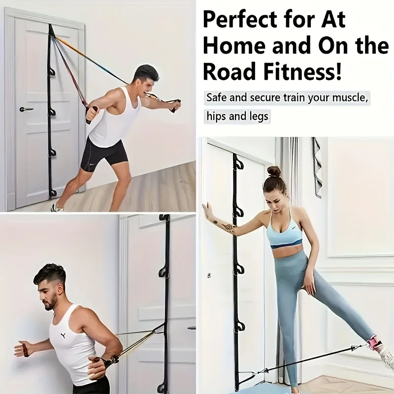 Sistema de entrenamiento de suspensión de alta resistencia, con bandas de resistencia de 5 bucles, equipo de gimnasio en casa todo en uno para entrenamiento de fuerza, 1 ud.