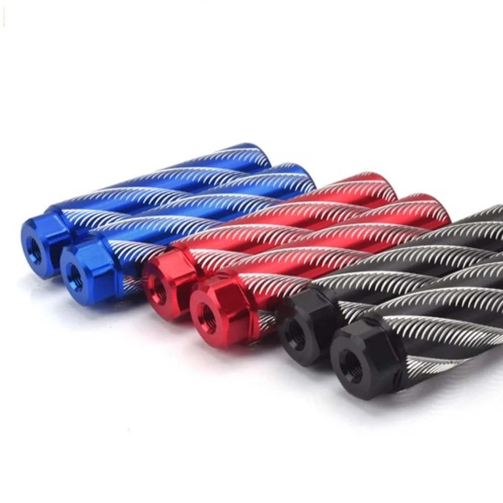 Aluminum Alloy Bicycle Rear Pedals High Strength Fit 3/8 Inch Axles Bike Rear Footrest Universal Lever Front Rear Axle Foot Pegs