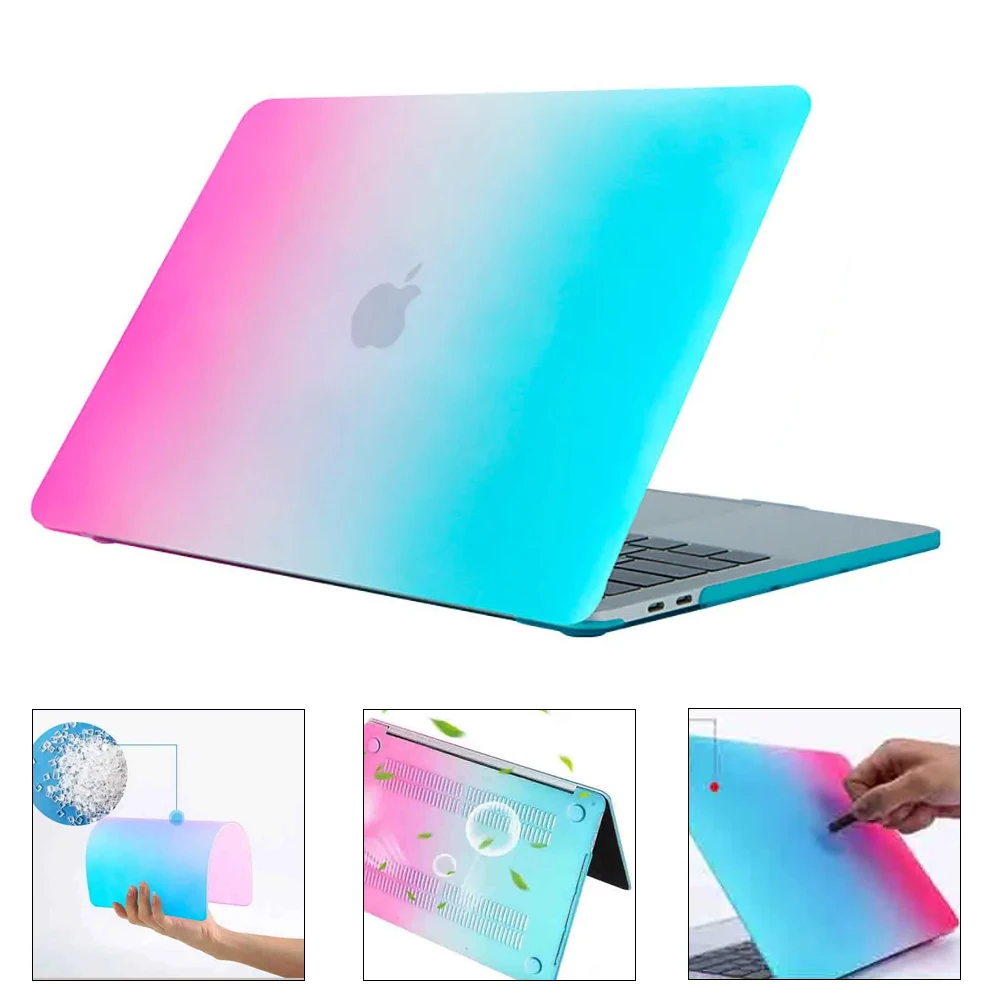 

Чехол для ноутбука MacBook Air 13 дюймов M4 2025 Чехол для Macbook Pro 14 M4 2024 Чехол, для Macbook Air 15 M4 2025 Радужный защитный чехол