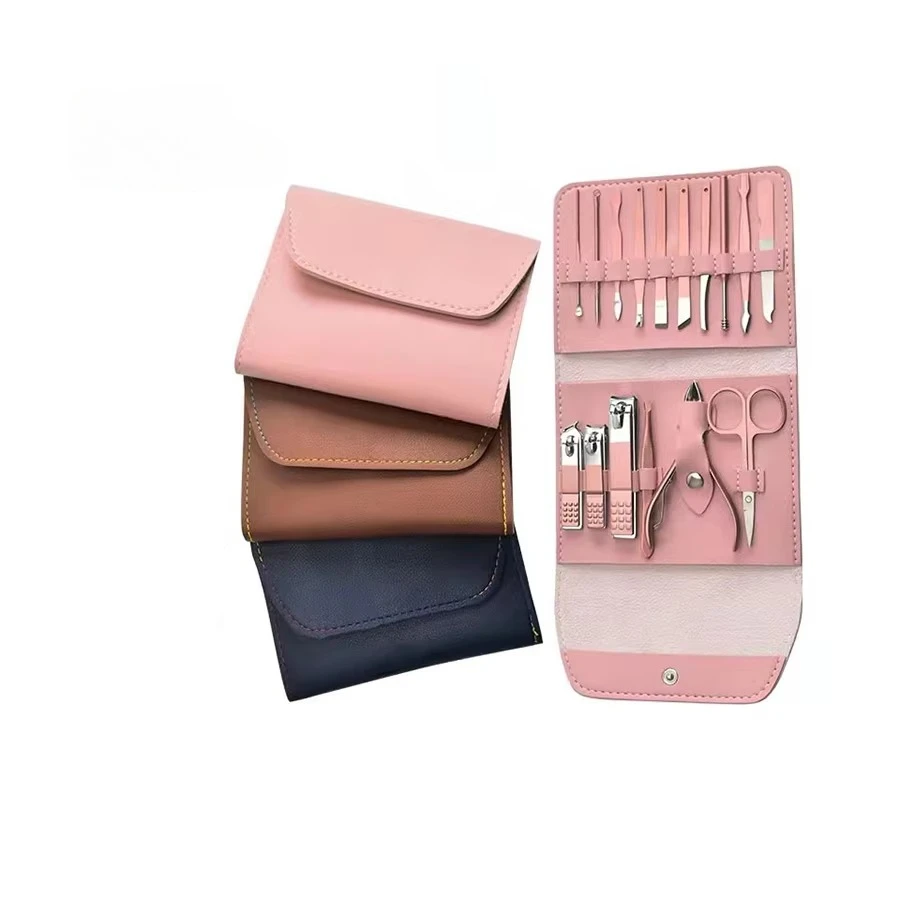 Professional Portable Remover Cutter Nipper Kit Quality Nail Clipper Set  Stainless Steel Leather Beauty Manicure Set