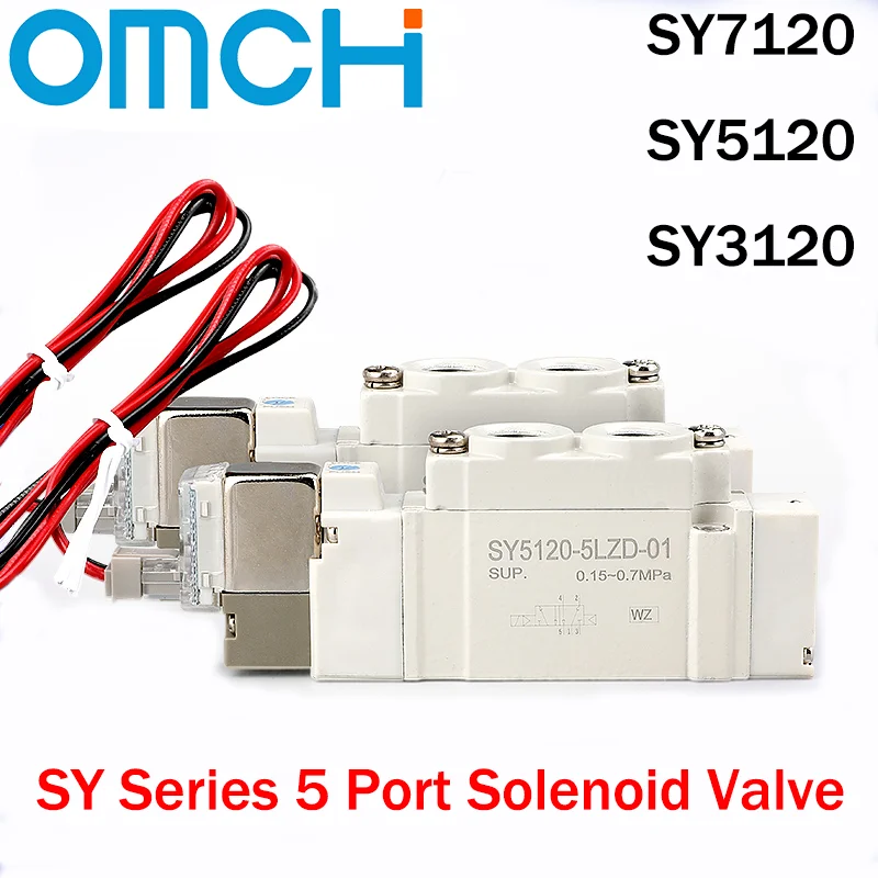 

SMC Type SY3120/5120/7120 4LZD 5LZD 6LZD High Quality Pneumatic Control Solenoid Valve 5 port 2 Solenoid Valve