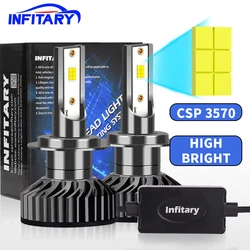 Infitary H4 H7 LED Car Headlight Bulb 30000LM CSP3570 H1 H3 H11 H13 H27 880 9005 HB3 9006 HB4 9007 Light for Vehicle Auto CANBUS