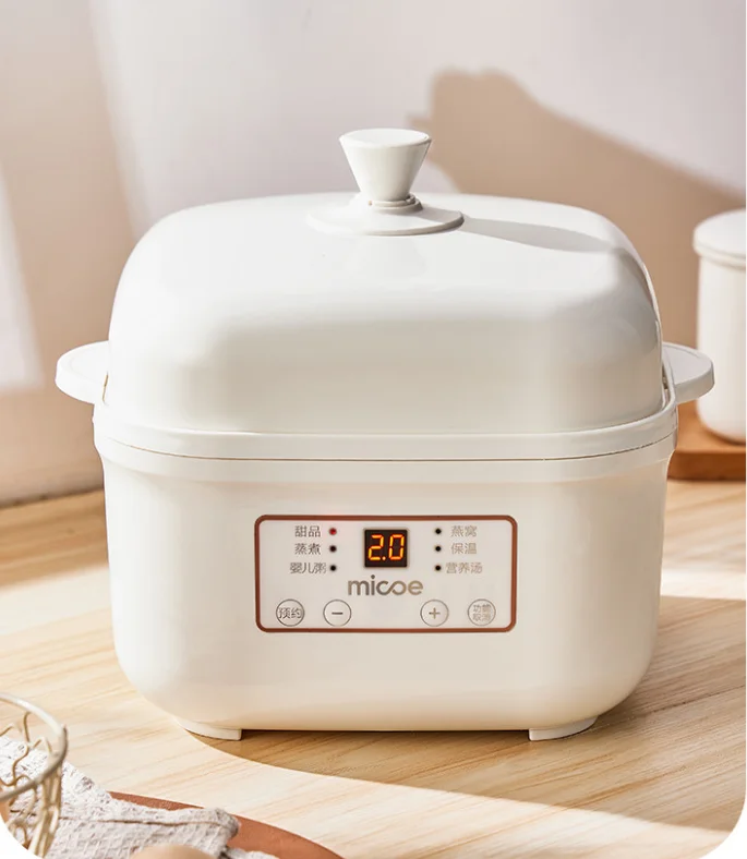 Household Ceramic Electric Stew Cup, Water Bath Stewing, Appointment & Heat Preservation, Multifunctional for Baby Food