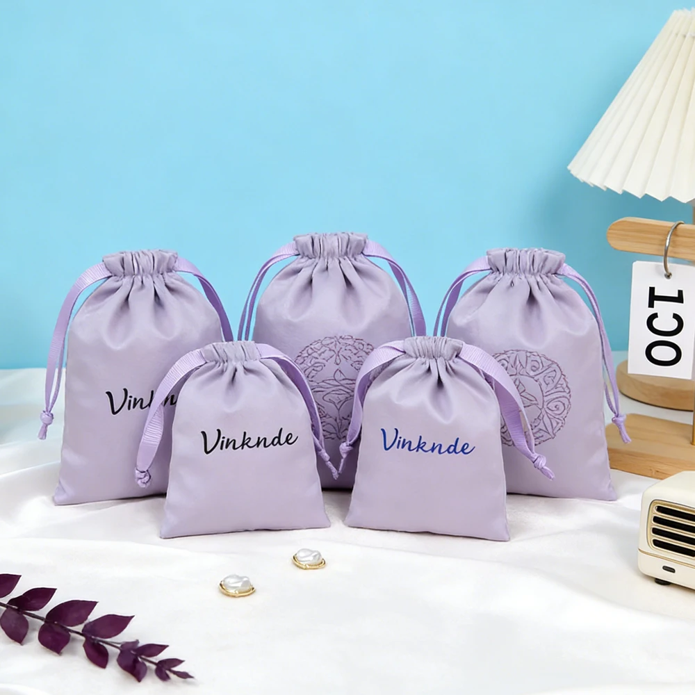 

50Pcs Elegant Jewelry Gift Packaging Bag Velvet Flannel Drawstring Organizer Pouch Rings Earrings Necklace Pendant Bracelet Bags