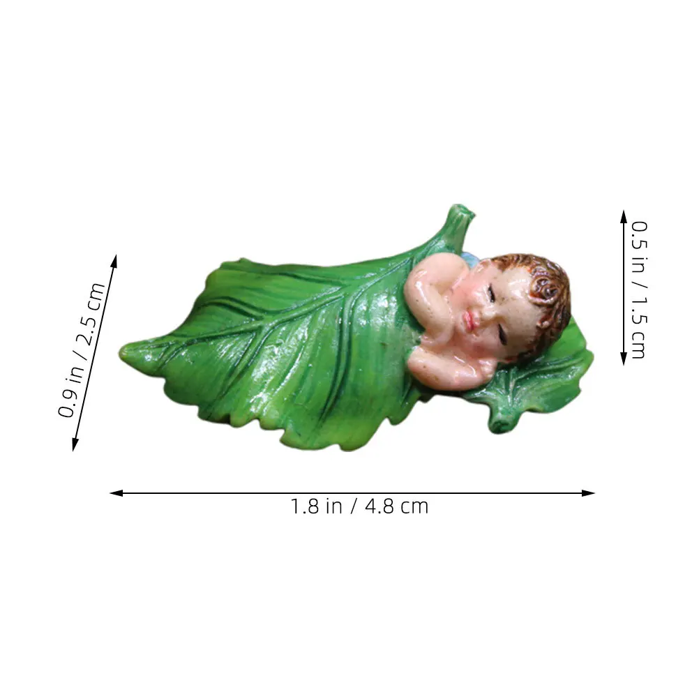 دائم الراتنج زهرة الجنية الطفل تمثال حديقة صغيرة في الهواء الطلق الحديقة زخرفة صغيرة الجنية الطفل النحت الديكور #6