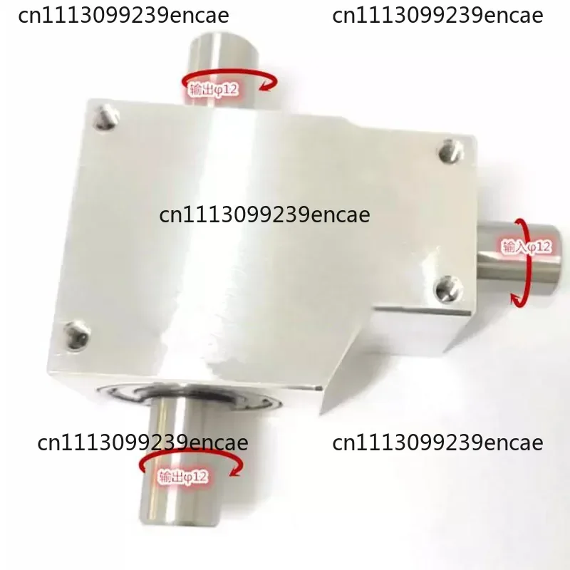90 degree T-type gearbox 1:1 axis 12 small single output stainless steel optical axis machining custom motor motor