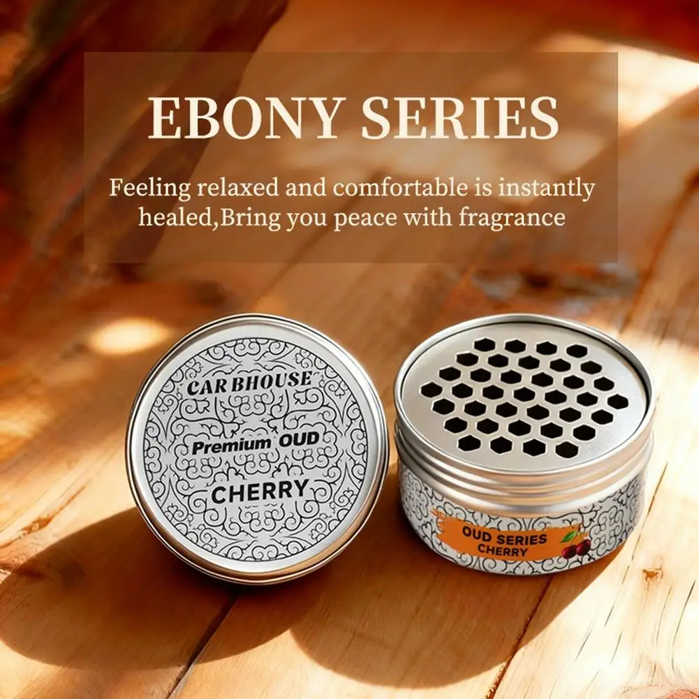 Car Air Freshener Solid Perfume Tin Can Long-Lasting Fragrance Bubble Gum/Vanilla/Cherry Car Interior Deodorizer Aromatherapy