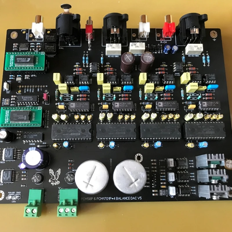 2022 latest upgrade fully balanced PCM58P X4 DAC decoder board balanced and RCA output  with PCM1701 or PCM58