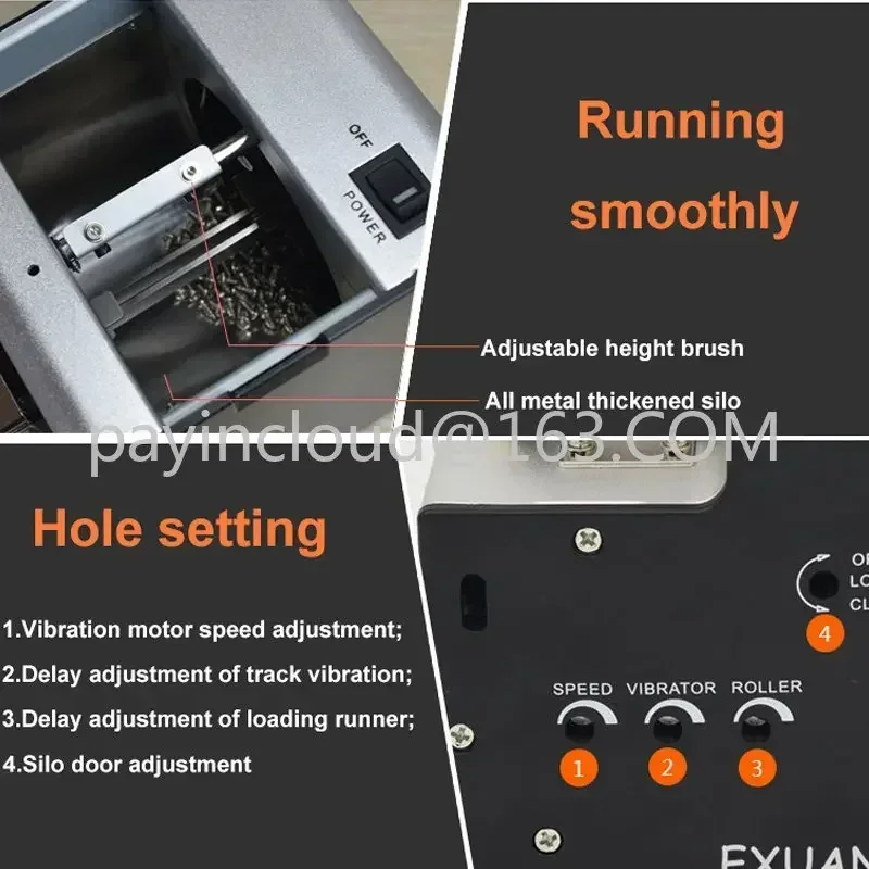 Hardware Store Automatic Screw Counting Machine FA-590 Screw Counter 1.0-5.0 Adjustable Rail Arrange Calculation Screws