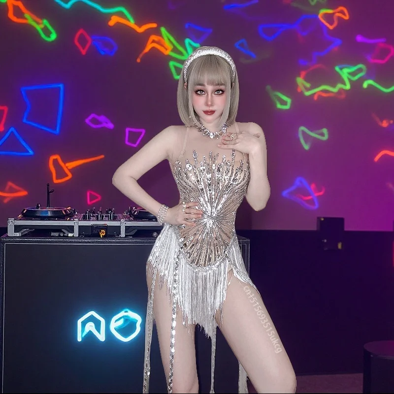 

Latin Dance Competition Dress High End Luxury Tassel Dress Adult Customized Nightclub Tango Samba Rumba Jazz Performance Costume