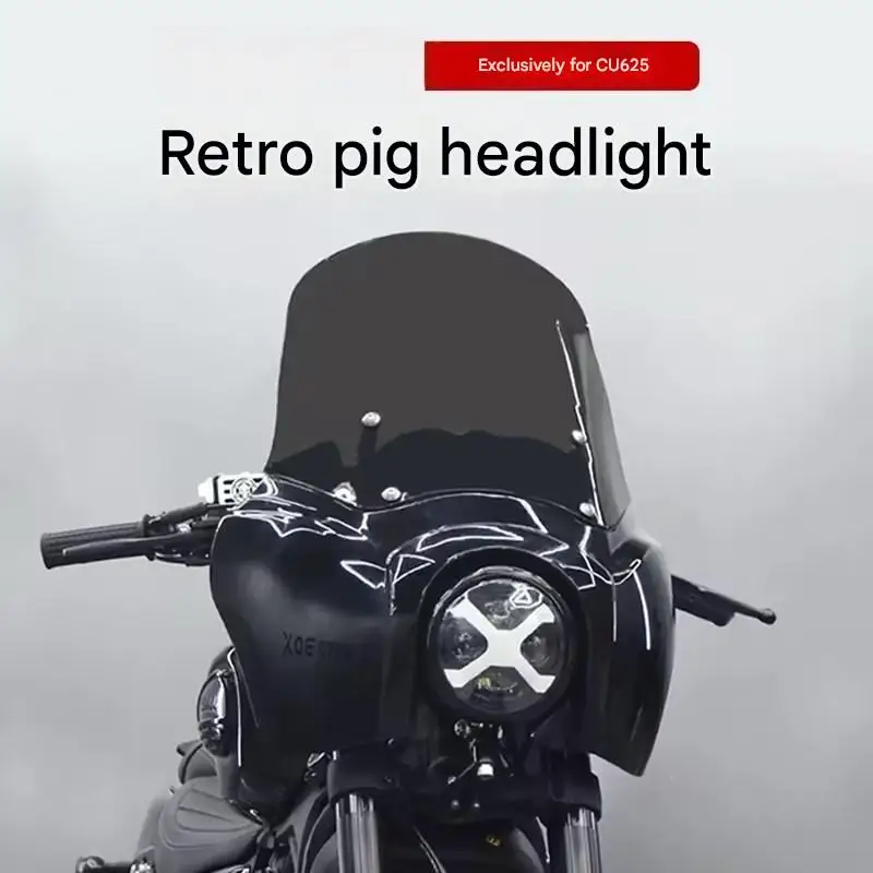 Headlight Hood Kit For Fit VOGE CU625 Windshield And Round Headlight